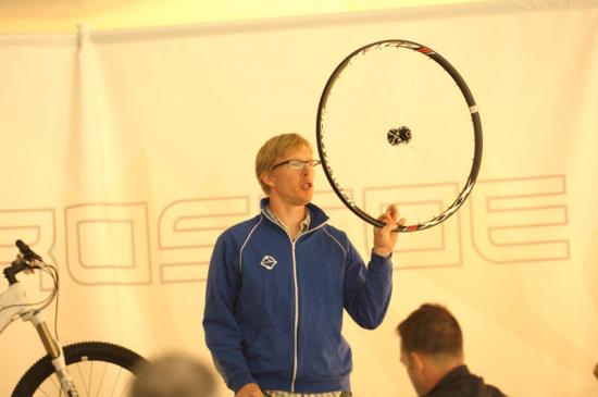 Aaron Mock, PM for Gary Fisher, presents a 29" wheelset