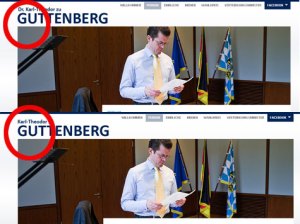 Zu Guttenberg website screenshots
