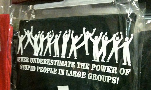 never underestimate the power of stupid people in large groups