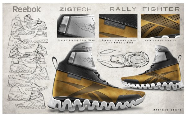 Reebok Rally Fighter shoe-design