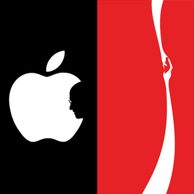 steve jobs apple and coke hands