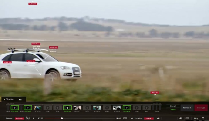 The creator's screen, ready to be used for the TVC creation!