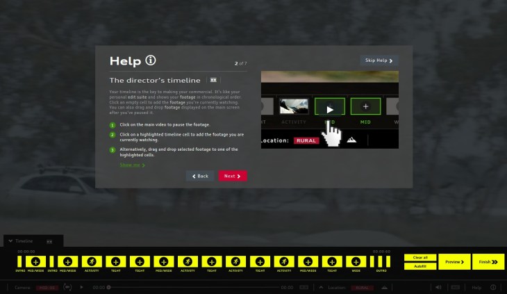 The director's timeline: "It's like your personal edit suite and shows your footage in chronological order"
