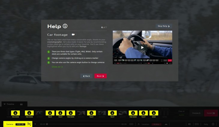 Car footage: "The car has been shot from every conceivable angle"