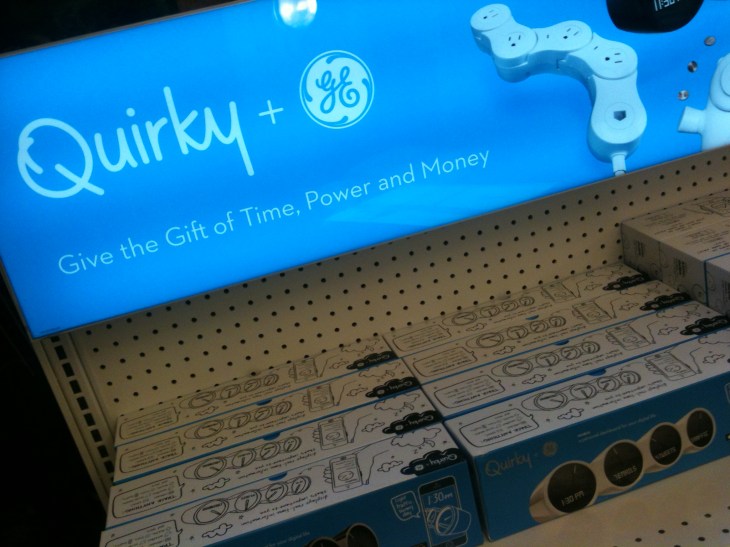 The app-enabled Pivot Power on the shelf (even though Quirky didn't sell at their office in Chelsea)
