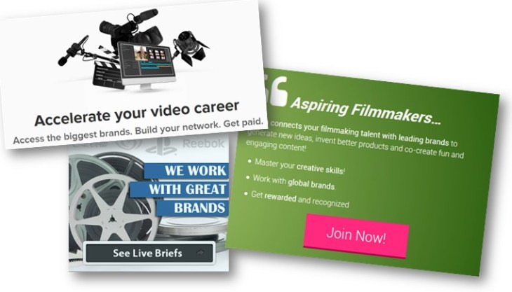 Video Contest Website Landing Pages