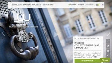 WiSEED's homepage, opening doors to investment opportunities in startups, real estate projects & more (click to see more)